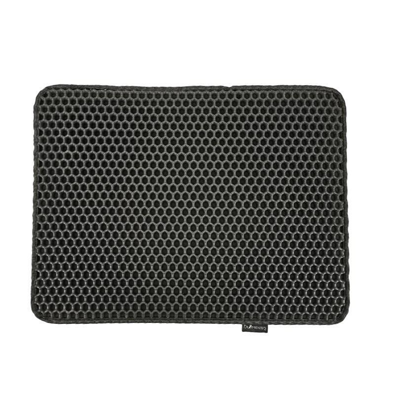 Alfombrilla Diamentiq Rectangular Negra Para Bandeja Sanitaria De Gato - 45 X 60 Cm