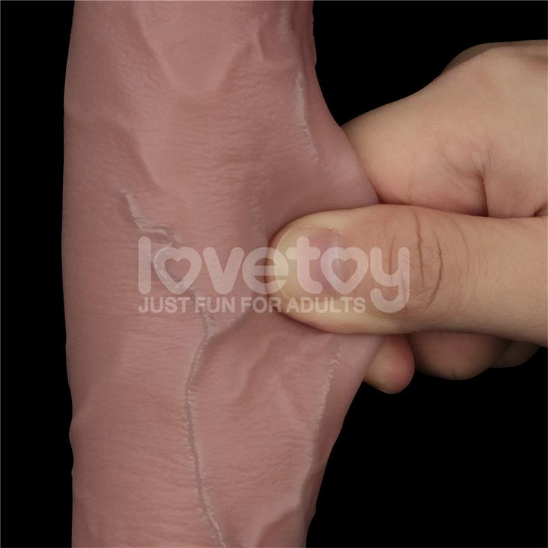 Dildo Con Vibración Piel Deslizante Silicona Dual Layer 10