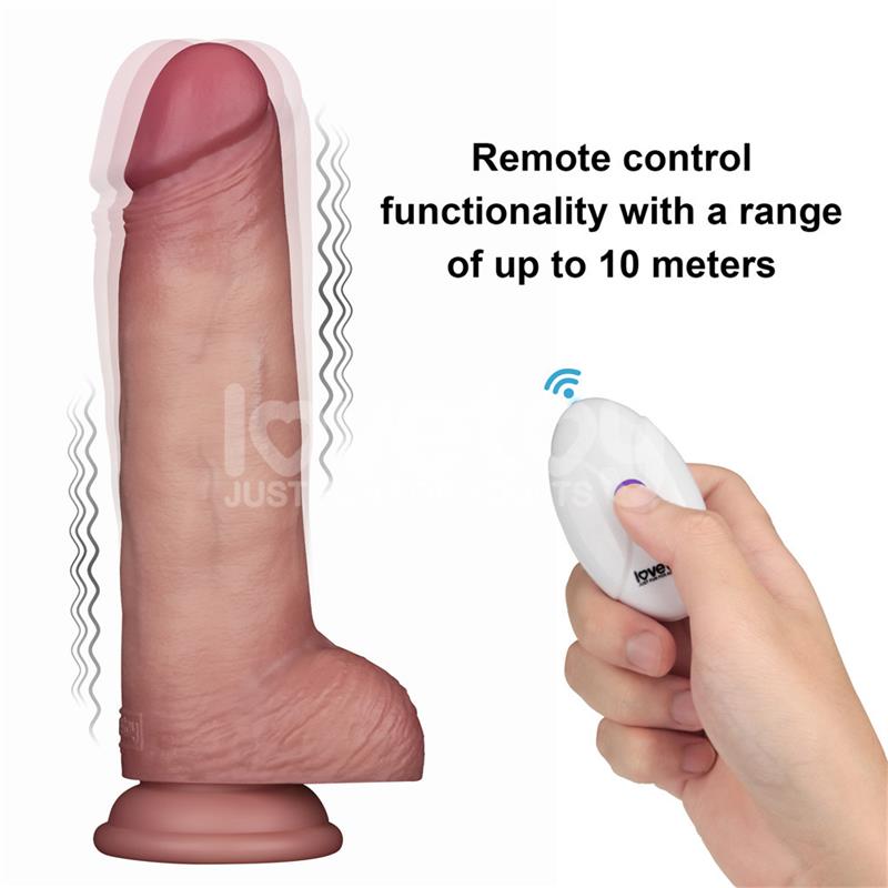 Dildo Con Vibración Piel Deslizante Silicona Dual Layer 8.5