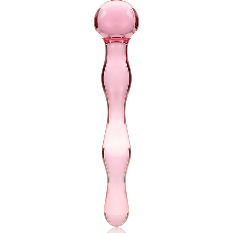 Dildo Cristal Nebula Series By Ibiza - Modelo 13 Borosilicato 18 X 3.5 Cm Rosa