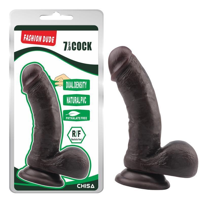 Dildo Dual Density Fashion Dude 17.5 X 4 Cm Marron