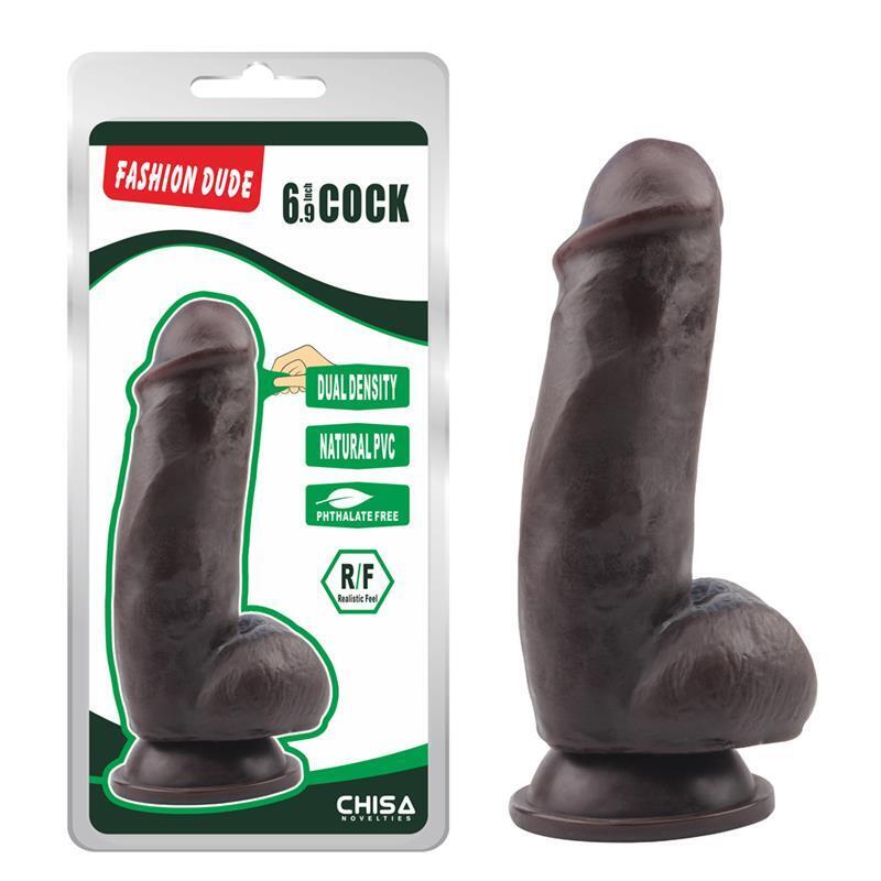 Dildo Dual Density Fashion Dude 17.5 X 4.9 Cm Marron