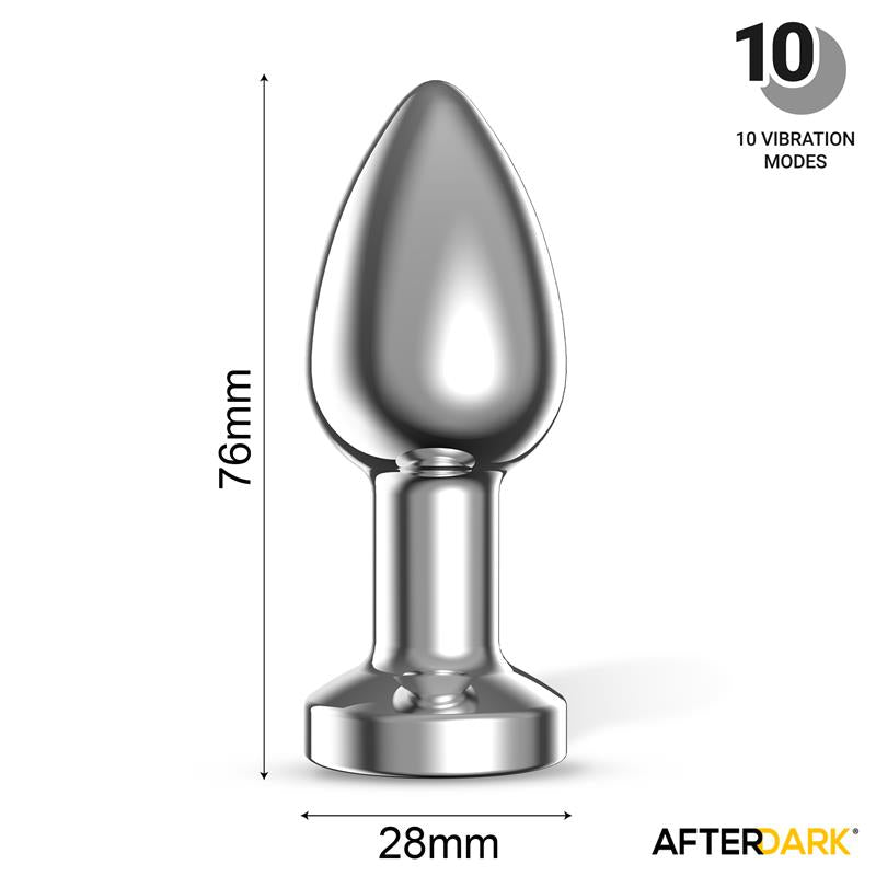 Dimpor Plug Anal Cromado Con Vibración Usb Magnético Talla S