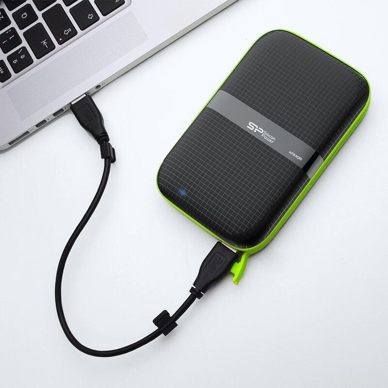 Disco Externo Hdd Silicon Power Armor A60 5000 Gb Negro, Verde