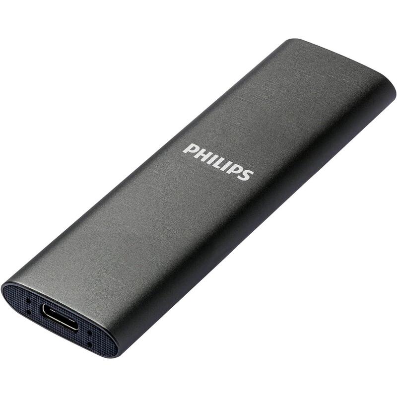 Disco M.2 Externo Philips 1tb Usb-C/Usb3.0 540mb Ultra Slim Gris