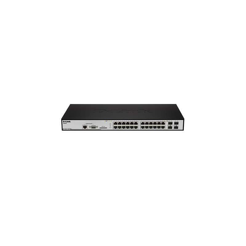Dlink Dgs-3200-24 Metro Ethernet Xstack 20-Port 10/100/1000mbps Gigabit Managed Layer 2 Switch + 4-Port Combo 1000baset/Sfp