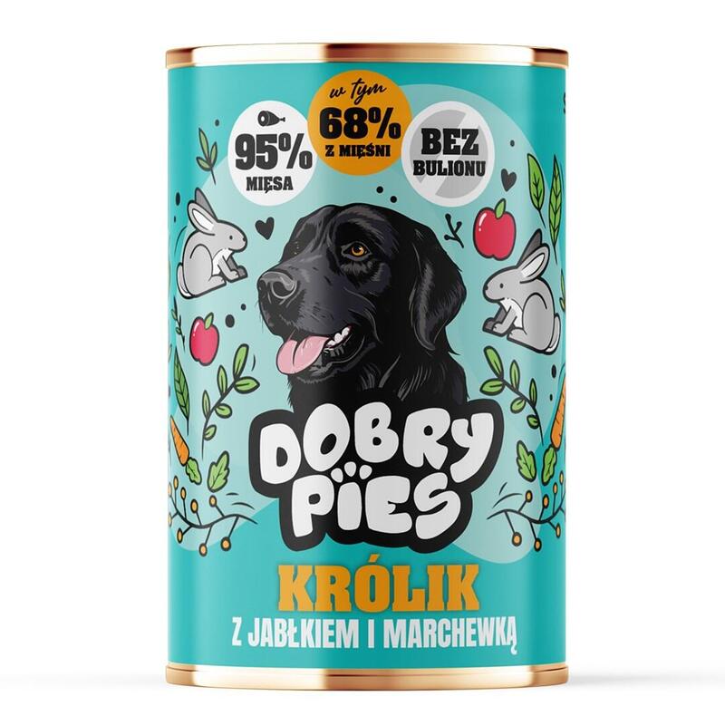Dobry Pies Królik Z Jablkiem I Marchewka Mokra Karma Para Perro 400g