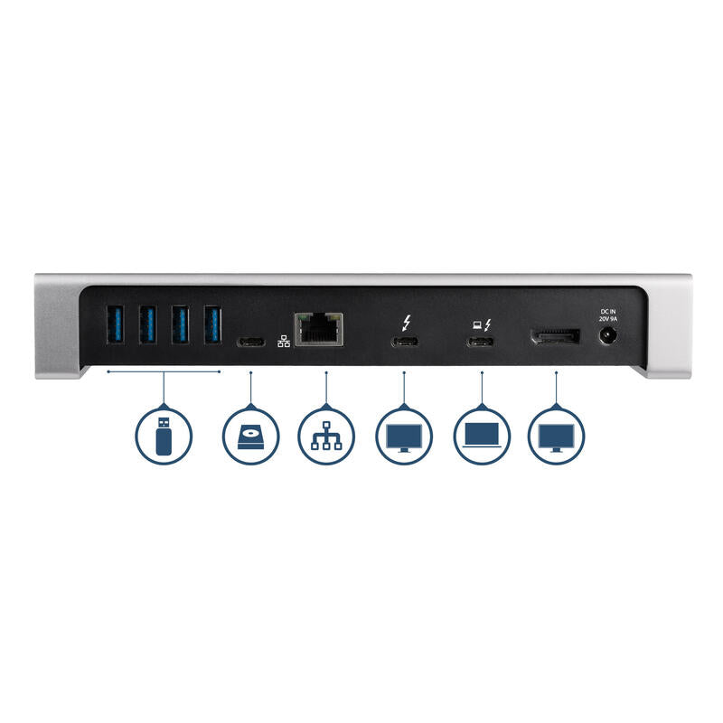 Dock Thunderbolt 3 Para Pantalla Doble 4k 60hz Y 6x Puertos Usb 3.0