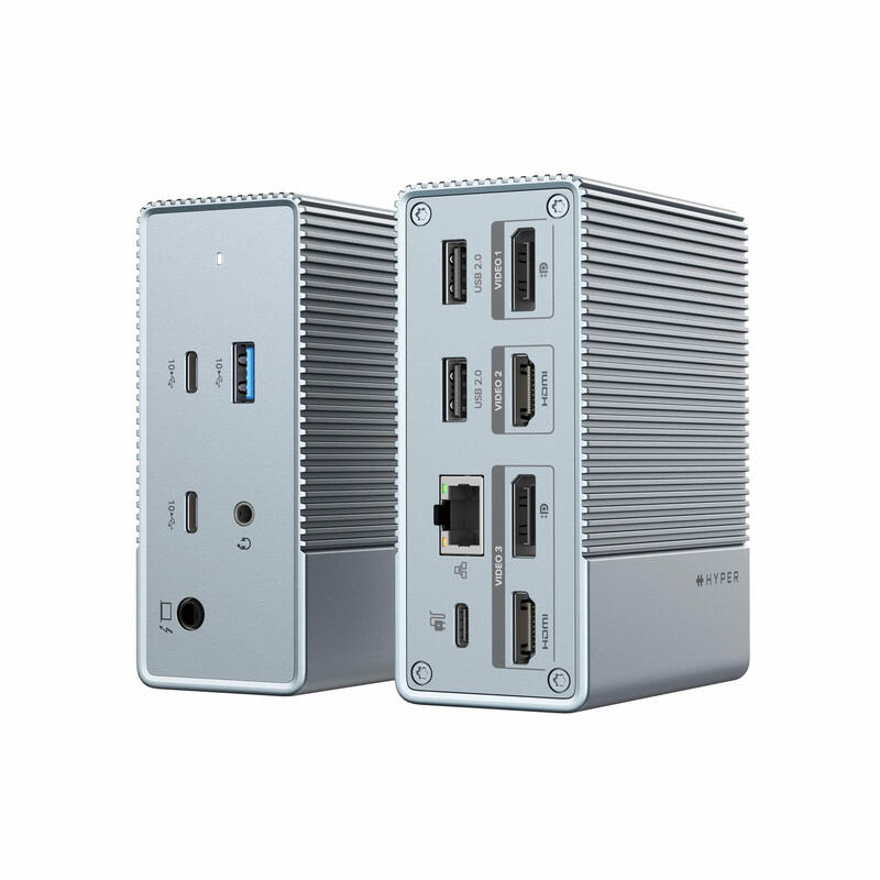 Docking Hyper Hdg212b Usb 3.2 Gen 2 (3.1 Gen 2) Type-C Plata