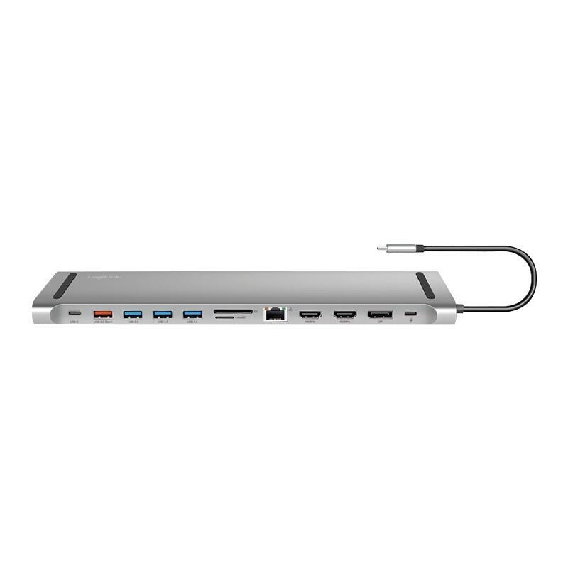 Docking Usb-C 1x Usb-C Pd, 3x 3.0 Usb-A, Usb-C 10gbps, 2x Hdmi-A 1x 3.5 Mm, 1x Displayport, 1x Rj45 Gigabit, 1x Sd/Microsd Card