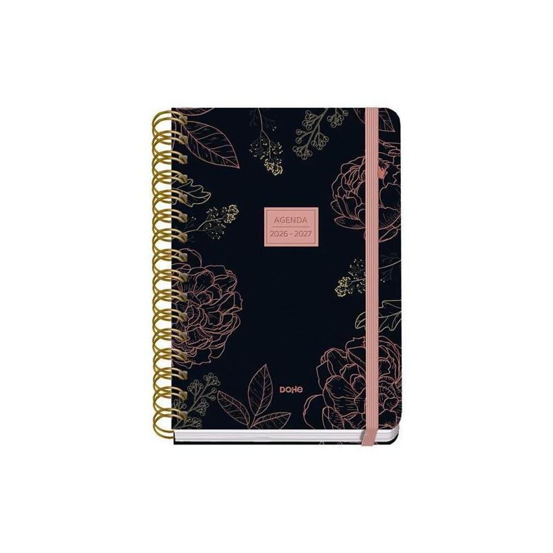 Dohe Agenda Escolar Premium A5 Espiral Doble Sv Cartón Forrado Mod. Noir 2026-2027