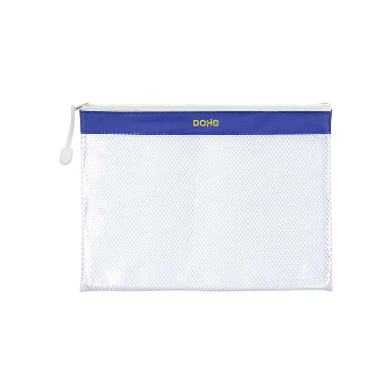 Dohe Bolsa Cremallera Pvc - 32x24cm - Ideal Para Documentos A4