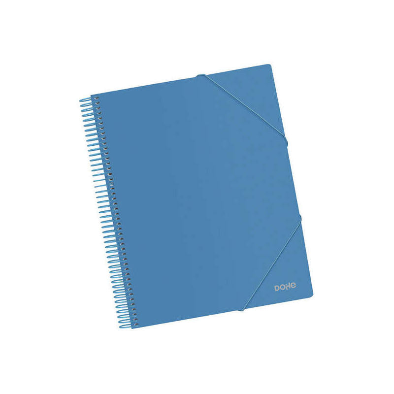 Dohe Carpeta Con 20 Fundas Tamaño A4 - Tapa De Polipropileno Opaco 800 Micras - Fundas Transparentes 80 Micras -