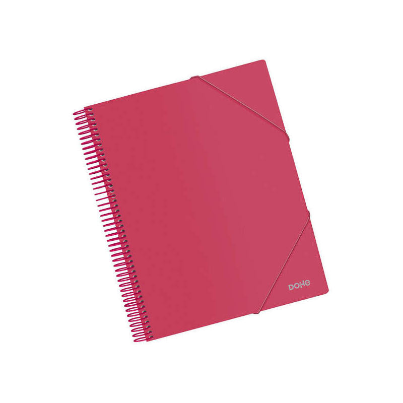 Dohe Carpeta Con 20 Fundas Tamaño A4 - Tapa De Polipropileno Opaco De 800 Micras - Fundas Transparentes De 80 Micras -