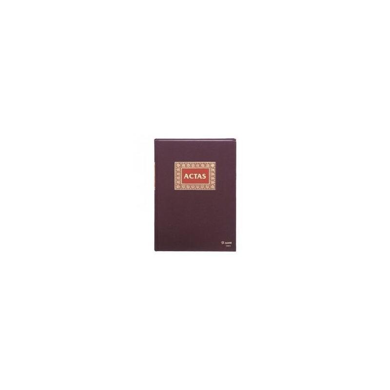 Dohe Libro Actas 50 Hojas Numeradas Papel Offset De 100gr - Tamaño Folio Natural - Encuadernacion En Tela De Primera