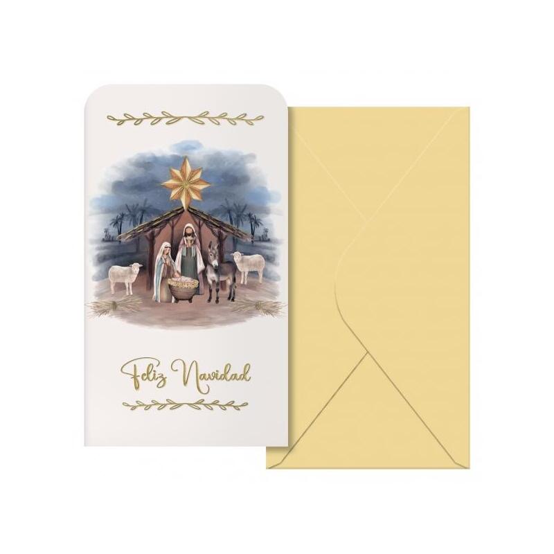 Dohe Maria Pack De 6 Tarjetas/Billeteros De Felicitacion Navideña Con Sobre - Tamaño 9x16cm - Papel Offset - Impresas A