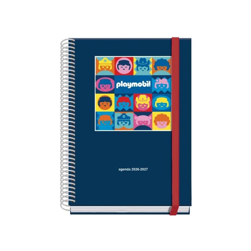 Dohe Prime Playmobil Agenda Escolar 26/27 - Formato A5 - Semana Vista - Papel Offset Ahuesado 70g - Cubierta De Carton