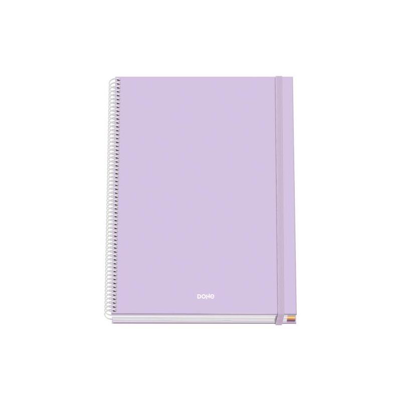 Dohe Serenity Cuaderno Espiral A4 100 Hojas Microperforadas Cuadricula 5mm - Tapa Dura Carton Forrado - Cierre De Goma