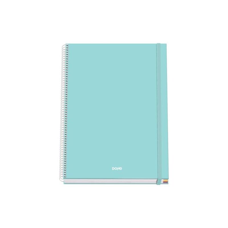 Dohe Serenity Cuaderno Espiral A4 100 Hojas Microperforadas Cuadricula 5mm - Tapa Dura Carton Forrado - Cierre De Goma