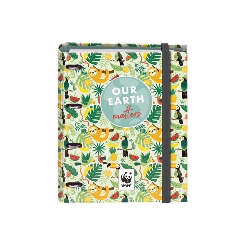 Dohe Wwf Tropic Carpeta De 4 Anillas Mixtas De 35mm Con Recambio De 100 Hojas - Formato Folio - Cierre Con Goma -