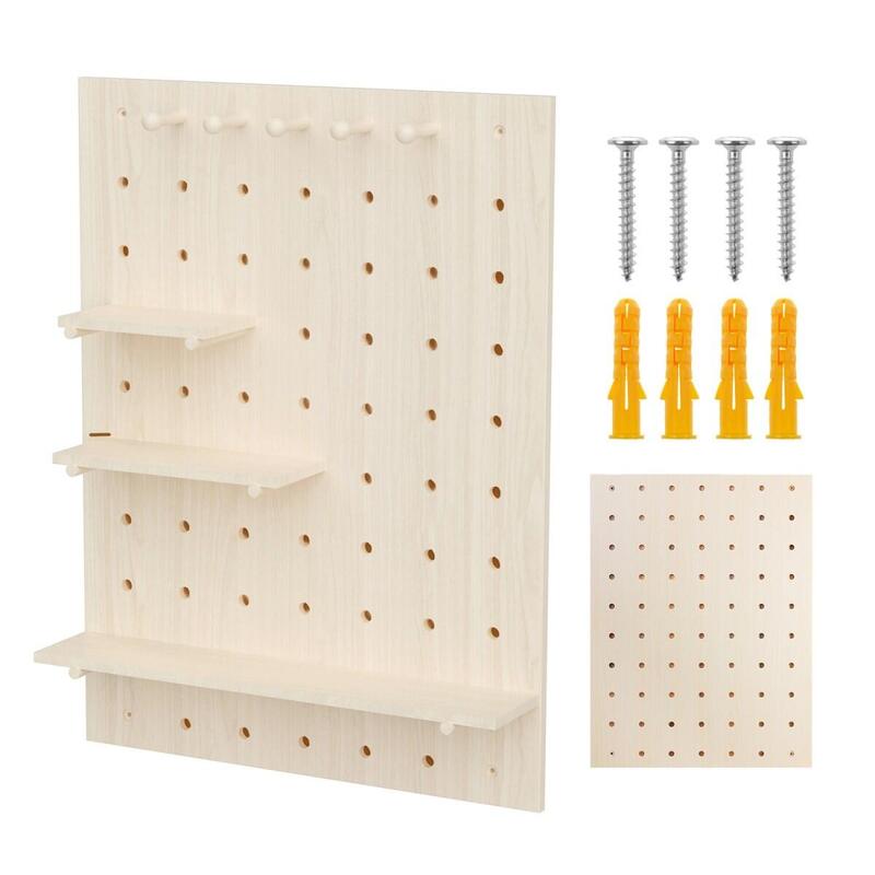 Organizador De Madera Para Pizarra Blanca Maclean, Color Madera Clara, 60x80 Cm, Máx. 20 Kg, Mc-131 Wd