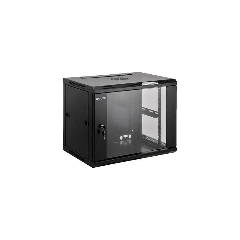 Drutp Rack6u600450 Armario Rack Mural 19" 6u 600x450 + Bandeja + Regleta Aluminio 6 Tomas + Ventilador