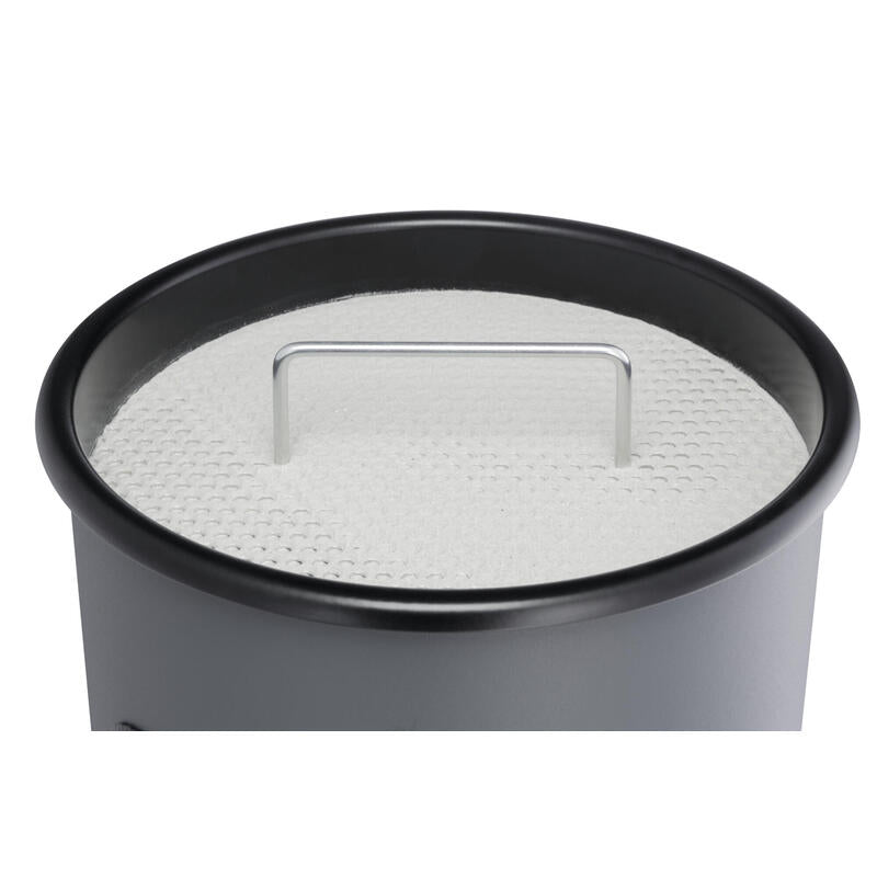 Durable Papelera Metal Con Ascher Redondo Plateado