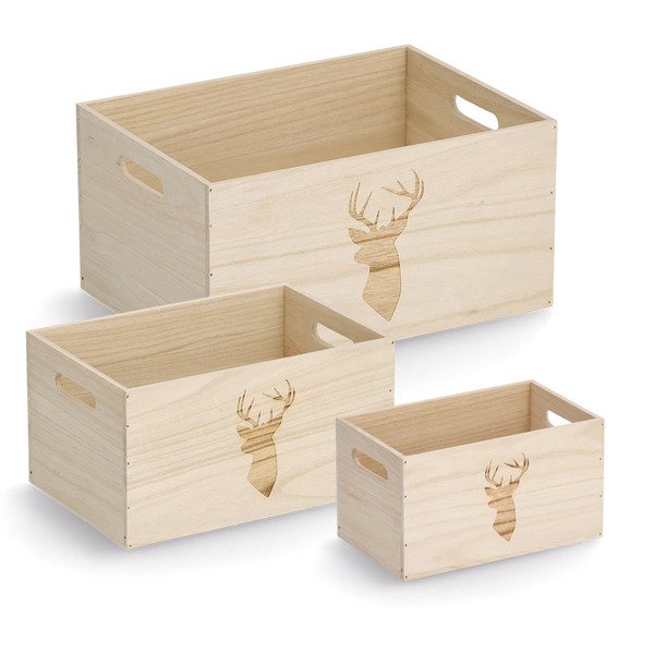 Zeller Caja De Almacenamiento Hirsch 35,0 X 25,0 X 18,0 Cm
