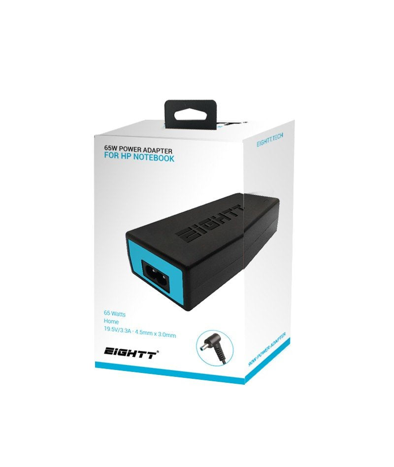 Eightt Cargador Específico Compatible Con Hp 19,5v-3,3a 65w 4,5*3,0 Azul