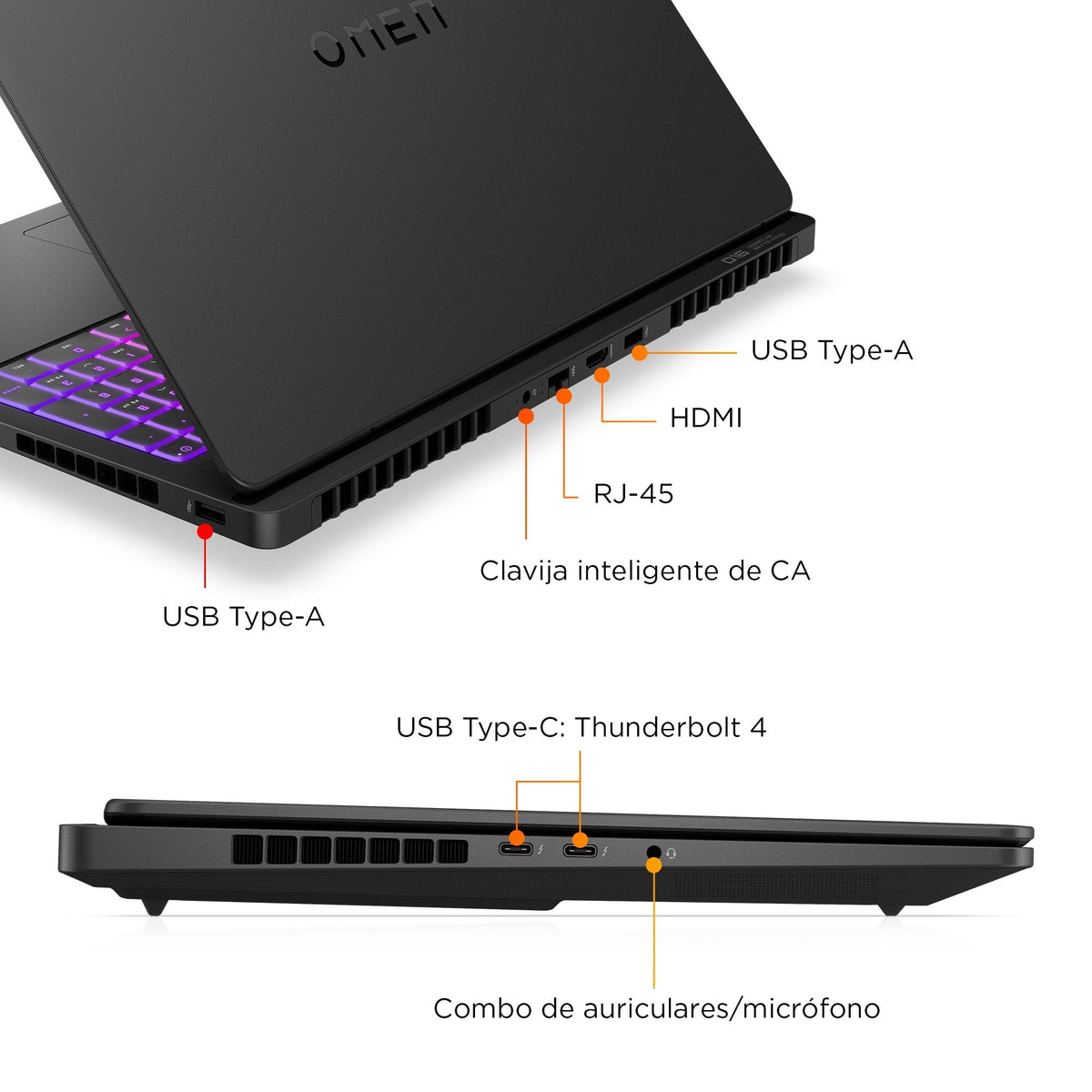 Portátil Gaming Hp Omen Max 16 Ah0042ns 16" Wqxga Intel Core Ultra 9 275hx 32 Gb Ram 1 Tb Ssd Geforce Rtx 5080 Sin Sistema Operativo