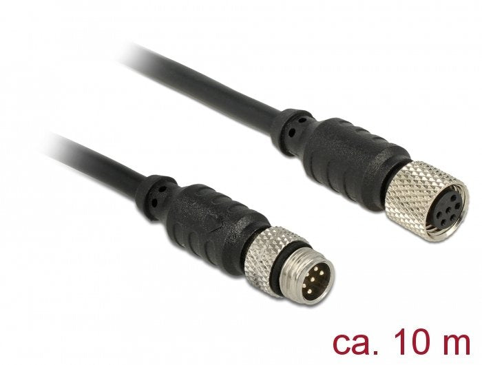 Delock M8 Sensor- Aktorverlängerungscable 6 Pin Stecker Zu M8 6 Pin Buchse Wasserdicht 10 M