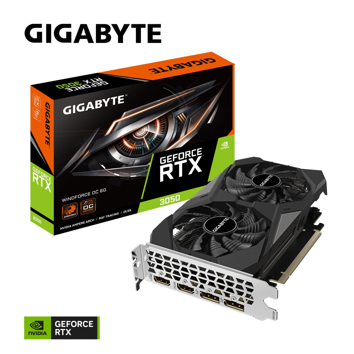 EAN 4719331354244 - GIGABYTE GeForce RTX 3050 WINDFORCE OC 6G NVIDIA 6 GB GDDR6 imagen 2