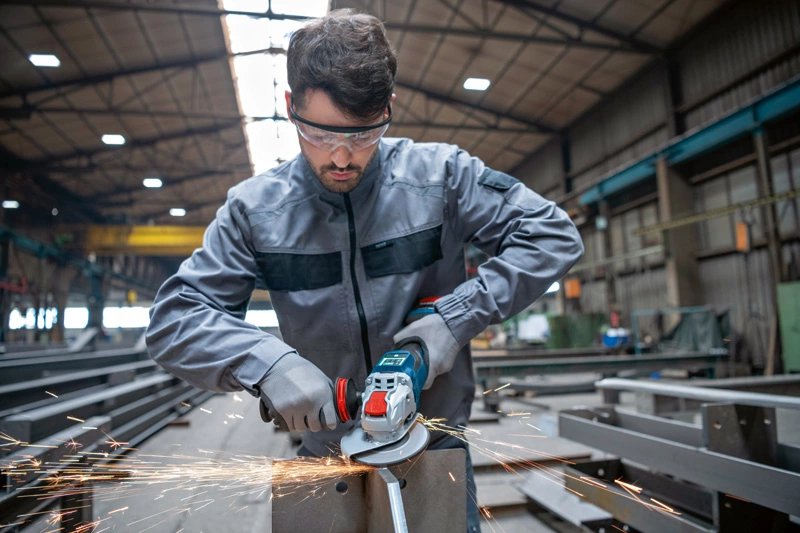 Amoladora Bosch Professional Angular A Batería X-Lock Biturbo Gwx 18v-15 Psc Professional Solo, Ø 125mm Azul/Negro, Módulo Bluetooth, Sin Batería Ni Cargador, En L-Boxx