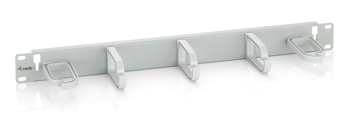 Pasacables Equip 19" 1u 5 Anillas Gris Claro