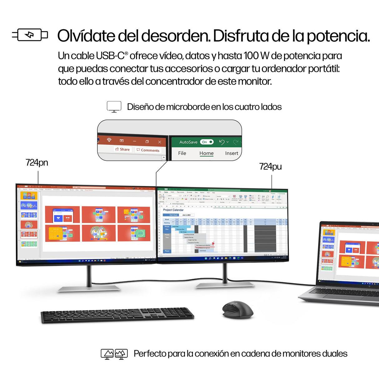 EAN 5715063476246 - HP Series 7 Pro 24 inch WUXGA USB-C Monitor - 724pu pantalla para PC 61 cm (24") 1920 x 1200 Pixeles LCD imagen 6