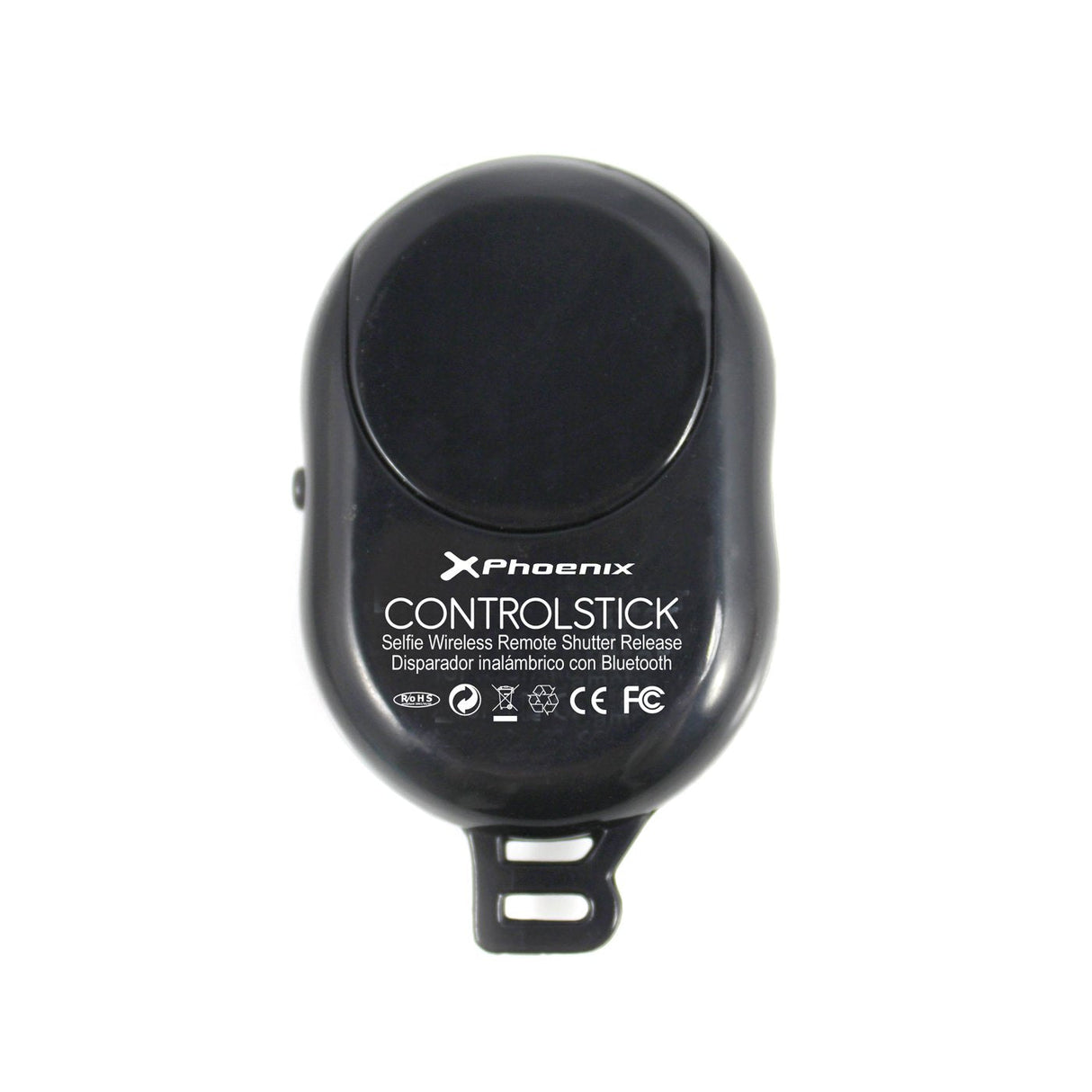Mando Inalambrico Bluetooth Phoenix Phcontrolstick Con Disparador Para Phselfiestick Palo / Baston Selfie Autorretrato Universal Compatible Con Smartphone / Tablet Android Iphone Ipad Ios Negro
