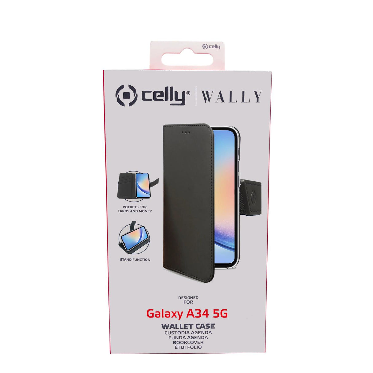 EAN 8021735200826 - Celly WALLY1036 funda para teléfono móvil 16,8 cm (6.6") Libro Negro imagen 5