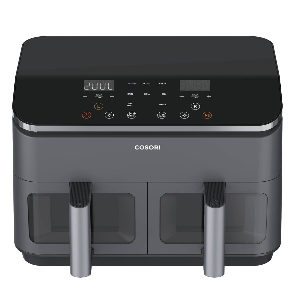 EAN 810123671731 - Cosori Dual Basket Chef Edition Doble 8,5 L Independiente 1750 W Freidora de aire caliente Negro, Plata imagen 7