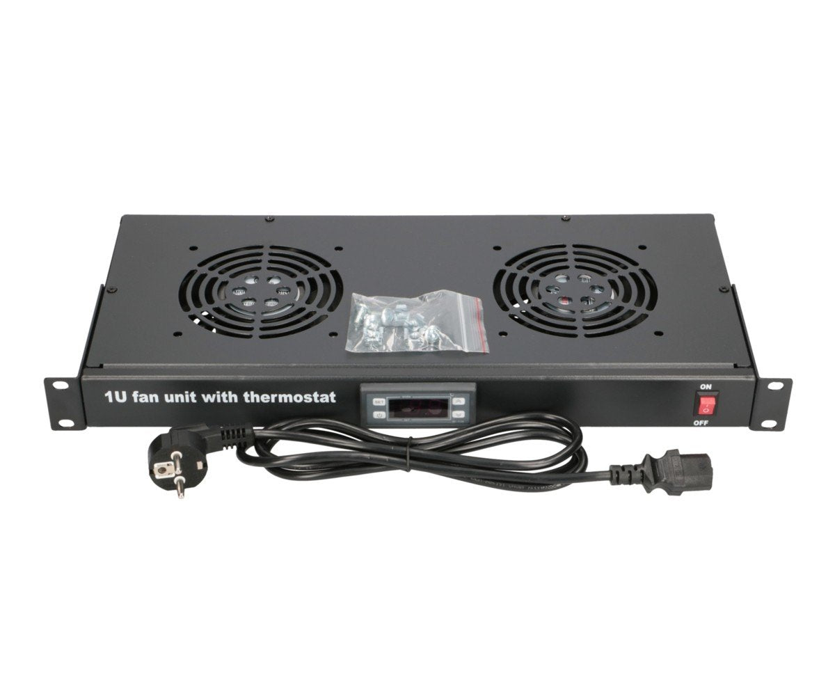 EAN 5903148919089 - Extralink 19\" RACK MOUNT FAN PANEL (2 FANS) WITH THERMOSTAT Panel del ventilador imagen 7