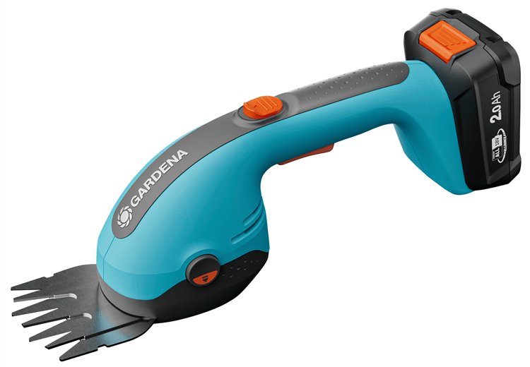 Tijeras Cortacésped A Batería Gardena Powercut 20/18v P4a, Con Cuchilla Para Arbustos Turquesa/Gris, Batería Li-Ion 2,0ah, Power For All Alliance 14750-30