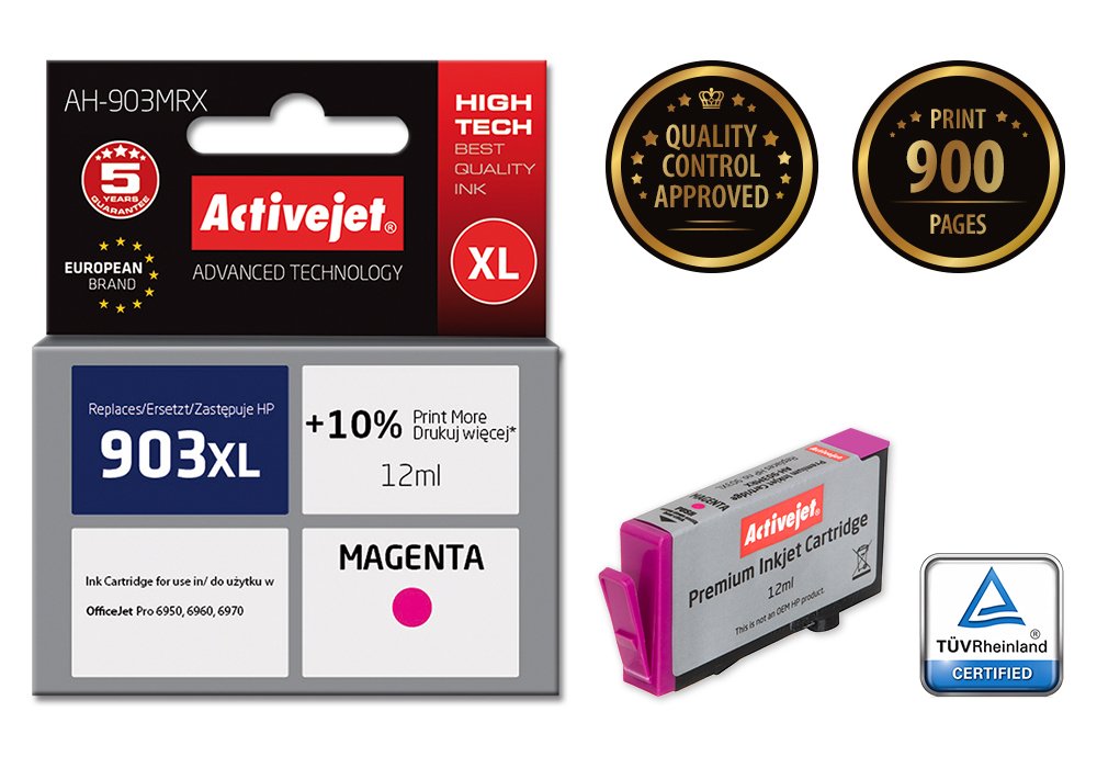 EAN 5901443107538 - Activejet AH-903MRX cartucho de tinta 1 pieza(s) Compatible Alto rendimiento (XL) Magenta imagen 1