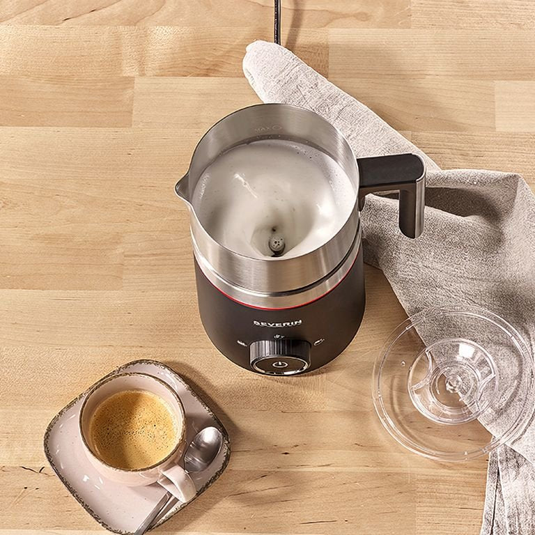 Severin Sm 3585 Espumador Para Leche Espumador De Leche Automático Negro, Plata
