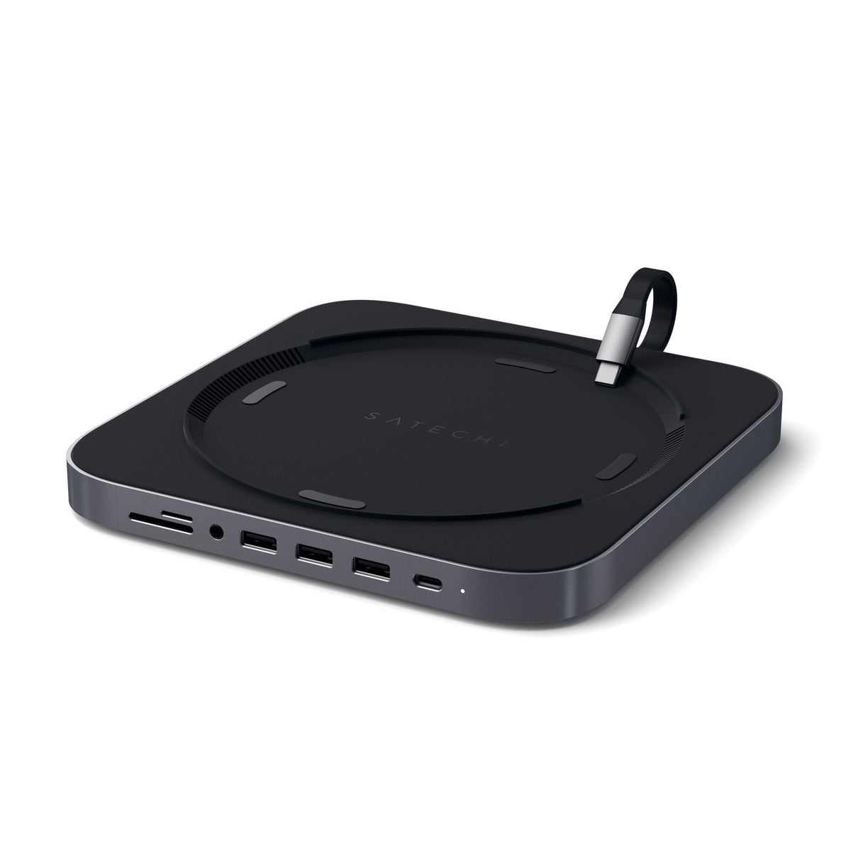 Satechi Aluminum Do Mac Mini Usb-C (Usb-C, 3x Usb-A, Czytnik Kart Micro/Sd, Jack Port) (Gwiezdna Szarosc)