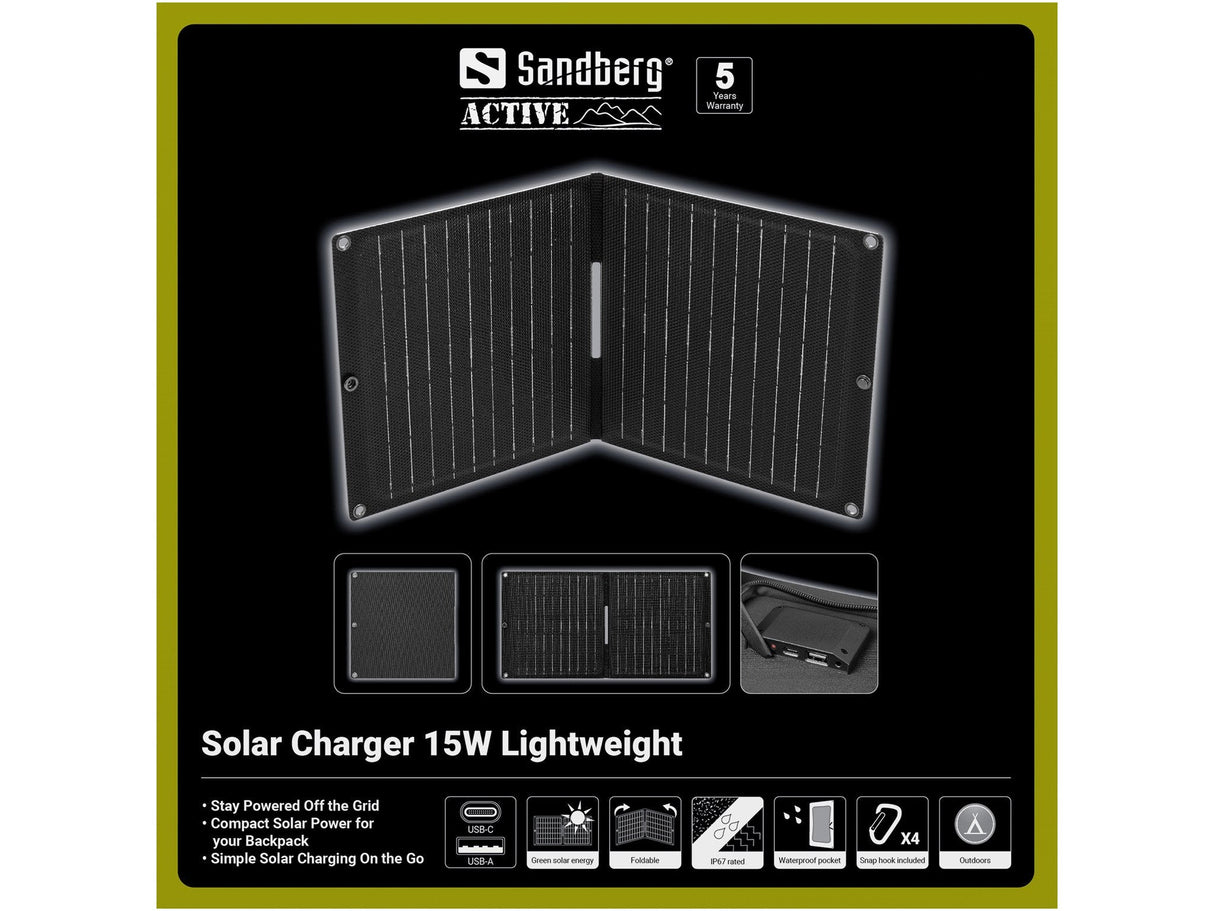 Solar Charger 15w Lightweight