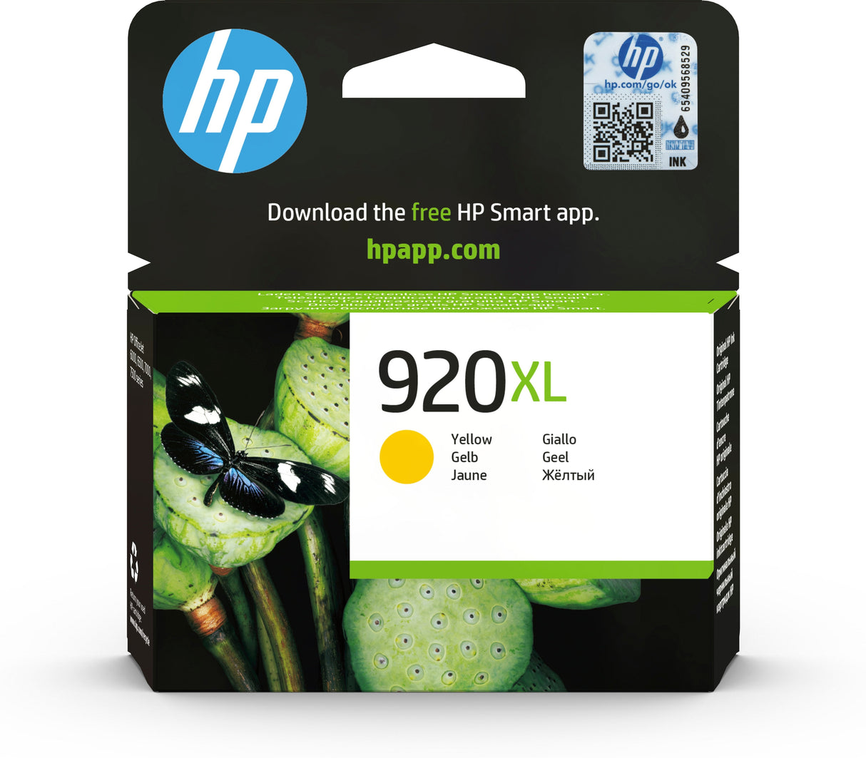 Tinta Original Hp Nº920xl Amarillo Para Officejet 6500 700 Paginas