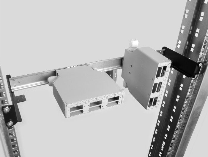 19? Hutschienenpanel Zum Einbau Horizontal Oder Vertikal 1he Metall Schwarz