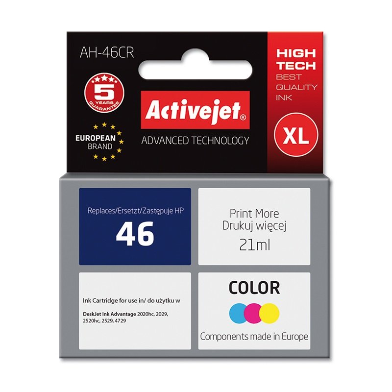 EAN 5901443105893 - Activejet AH-46CR cartucho de tinta 1 pieza(s) Compatible Alto rendimiento (XL) Cian, Magenta, Amarillo imagen 2