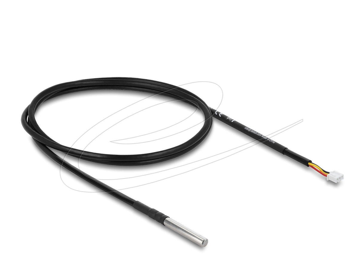 Delock Sonda De Temperatura Cable Con 3 Pin Conector Hembra De Poste Ds18b20 1 M