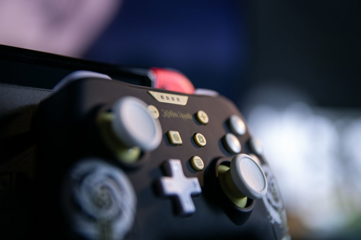 Gamepad Konix Switch Jujutsu Kaisen Cable 3m Compatible Con Pc Color Negro Kx-Juju-Sw-Pad-Bla