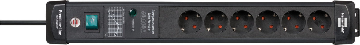 EAN 4007123674091 - Brennenstuhl 1951160401 base múltiple 3 m 6 salidas AC Interior Negro imagen 1